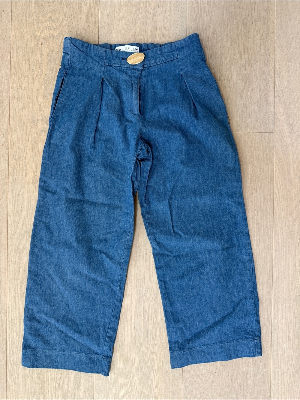 Zara Kids Casual Wide-Leg Blue Trousers